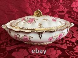 Royal Crown Derby Royal Pinxton Roses Covered Vegetable Dish