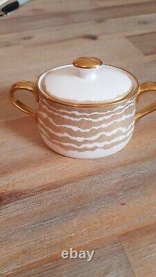 Royal Crown Derby Ruche Gold Sugar Pot New