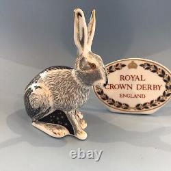 Royal Crown Derby STARLIGHT HARE Collectors Guild. Gold Stopper