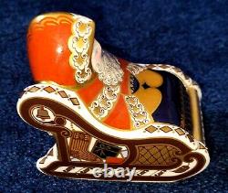 Royal Crown Derby Santa On Sleigh Gold Stopper