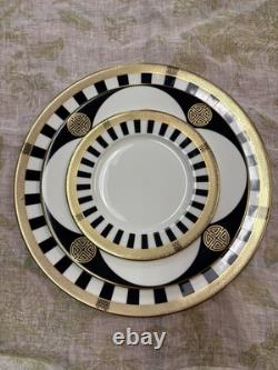 Royal Crown Derby Satori Black Dinner Plate New! 10.5D