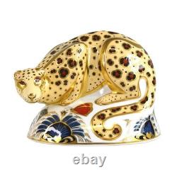 Royal Crown Derby Savannah Leopard Paperweight