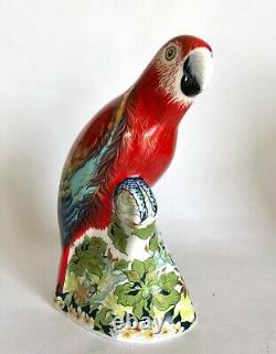 Royal Crown Derby Scarlet Macaw Parrot Paperweight Boxed Gold Stopper