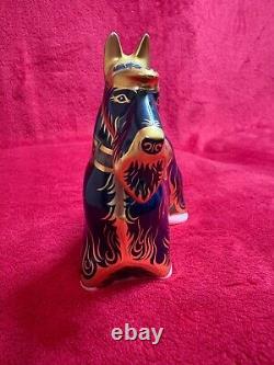 Royal Crown Derby Scottish Terrier 1st Quality & gold stopper BNIB