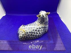 Royal Crown Derby Sheep. Gold Stopper. 1991. Retired 1995