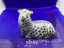 Royal Crown Derby Sheep. Gold Stopper. 1991. Retired 1995