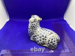 Royal Crown Derby Sheep. Gold Stopper. 1991. Retired 1995