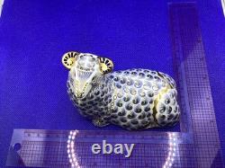 Royal Crown Derby Sheep. Gold Stopper. 1991. Retired 1995