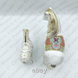 Royal Crown Derby'Shetland Pony & Shetland Pony Foal' Horse Paperweight Set