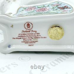 Royal Crown Derby'Shetland Pony & Shetland Pony Foal' Horse Paperweight Set