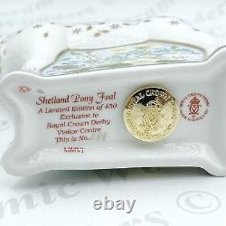 Royal Crown Derby'Shetland Pony & Shetland Pony Foal' Horse Paperweight Set