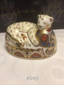 Royal Crown Derby Sinclairs Leopard Cub And Lion Cub. Matched Pair. Reduced
