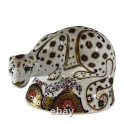 Royal Crown Derby Snow Leopard Paperweight