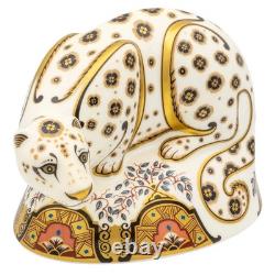 Royal Crown Derby Snow Leopard Paperweight 1st Quality Ex-Display each