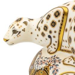 Royal Crown Derby Snow Leopard Paperweight 1st Quality Ex-Display each