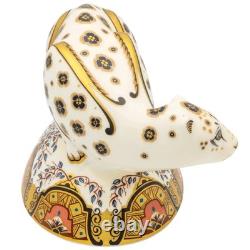 Royal Crown Derby Snow Leopard Paperweight 1st Quality Ex-Display each