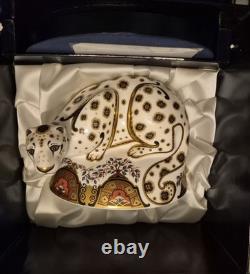 Royal Crown Derby Snow Leopard Paperweight Limited Connaught House