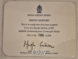 Royal Crown Derby Snow Leopard Paperweight Limited Connaught House
