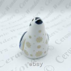 Royal Crown Derby'Snowflake' Baby Penguin Paperweight (Boxed) Gold Stopper