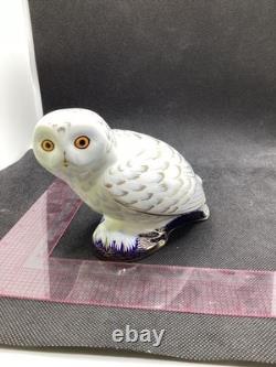 Royal Crown Derby Snowy Owl Gold Stopper 1st Quality