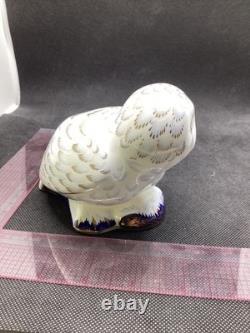 Royal Crown Derby Snowy Owl Gold Stopper 1st Quality
