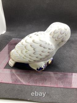 Royal Crown Derby Snowy Owl Gold Stopper 1st Quality