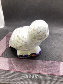 Royal Crown Derby Snowy Owl Gold Stopper 1st Quality