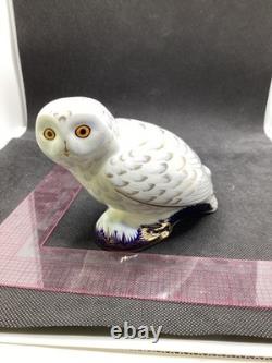 Royal Crown Derby Snowy Owl Gold Stopper 1st Quality