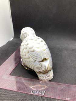 Royal Crown Derby Snowy Owl Gold Stopper 1st Quality