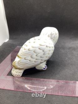Royal Crown Derby Snowy Owl Gold Stopper 1st Quality