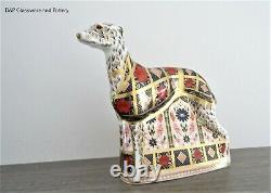 Royal Crown Derby Solid Band Gold Lurcher RRP £360