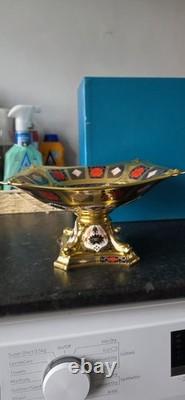 Royal Crown Derby Solid Gold Band Dolphin Bowl