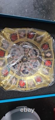 Royal Crown Derby Solid Gold Band Dolphin Bowl