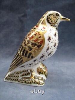 Royal Crown Derby Song Thrush Paperweight B. N. I. B. First Quality