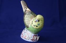 Royal Crown Derby Spangle Grey Green Budgerigar Paperweight New / Boxed