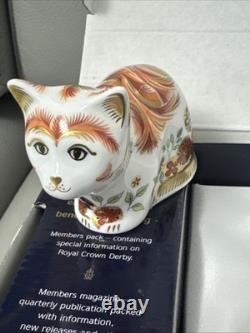 Royal Crown Derby Spice Kitten paperweight. New inbox