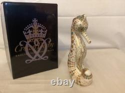 Royal Crown Derby Spot Seahorse Paperweight