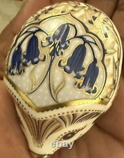 Royal Crown Derby Spring Hedgehog Paperweight With Gold Stopper