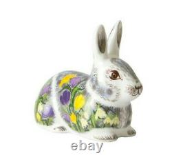 Royal Crown Derby Springtime Bunny Paperweight Platinum Detailing New'1st