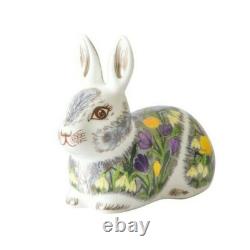 Royal Crown Derby Springtime Bunny Paperweight Platinum Detailing New,'1st