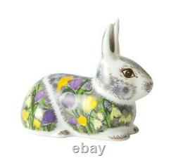 Royal Crown Derby Springtime Bunny Paperweight Platinum Detailing New'1st