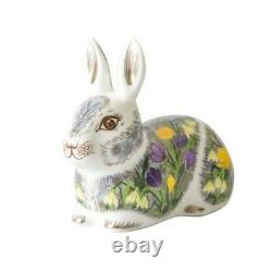 Royal Crown Derby Springtime Bunny Paperweight Platinum Detailing New'1st