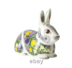 Royal Crown Derby Springtime Bunny Paperweight Platinum Detailing New,'1st