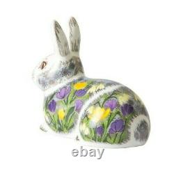 Royal Crown Derby Springtime Bunny Paperweight Platinum Detailing New'1st