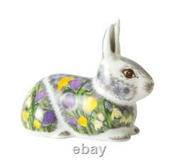 Royal Crown Derby Springtime Bunny Paperweight Platinum Detailing New,'1st