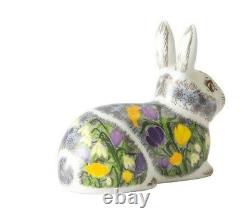 Royal Crown Derby Springtime Bunny Paperweight Platinum Detailing New'1st