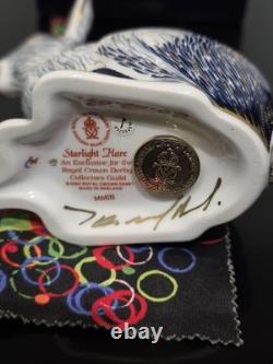 Royal Crown Derby Starlight Hare Collectors Guild Exclusive (2002) Boxed