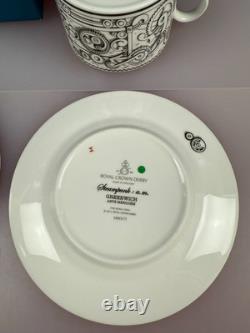 Royal Crown Derby Steampunk AM Cup Saucer Plate Trio Set 1st Quality Boxed 2016
