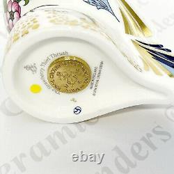 Royal Crown Derby Strawberry Thief Thrush Bird Paperweight (Boxed) Gold Stopper