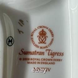 Royal Crown Derby Sumatran Tigress Gold Stopper New Boxed Genuine Royal Crown Derby Sumatran Tigress Gold Stopper New Boxed Genuine